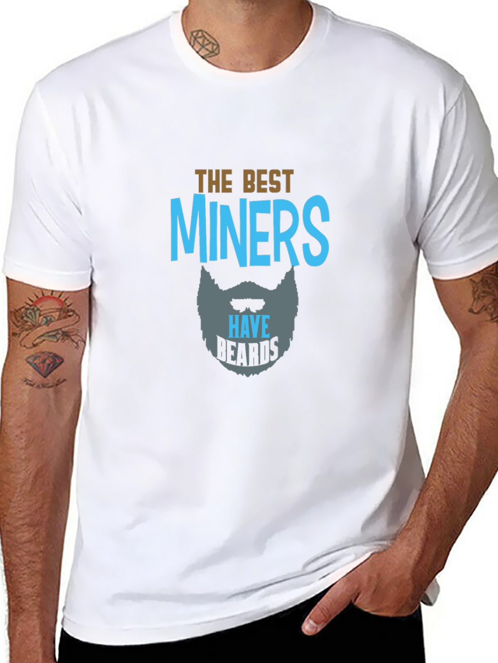 The Best Miners Have Beards Black T-Shirt