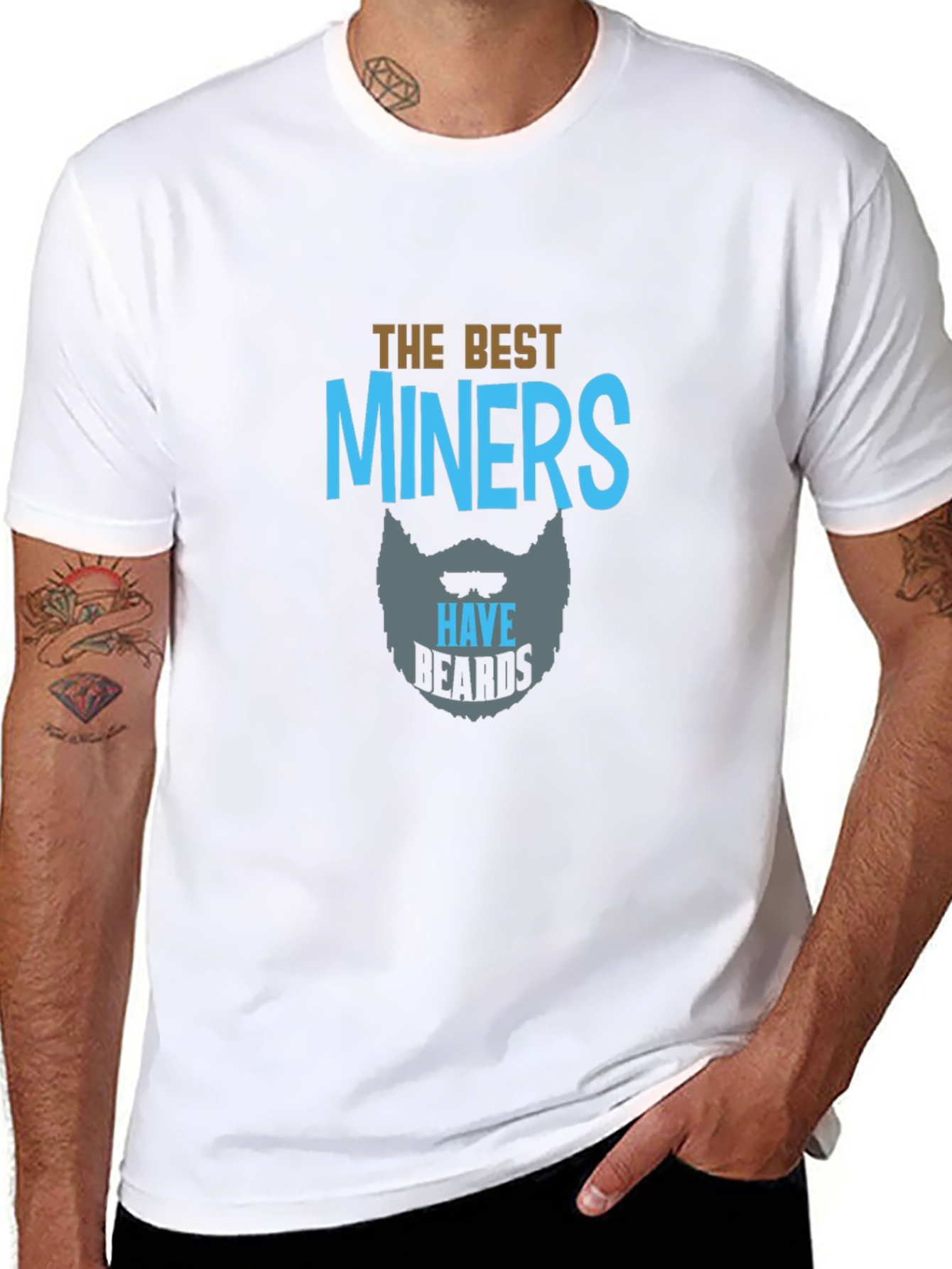 The Best Miners Have Beards Black T-Shirt