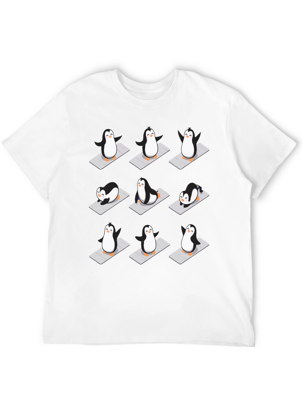 Yoga Penguin T-Shirt - Black Cotton Tee