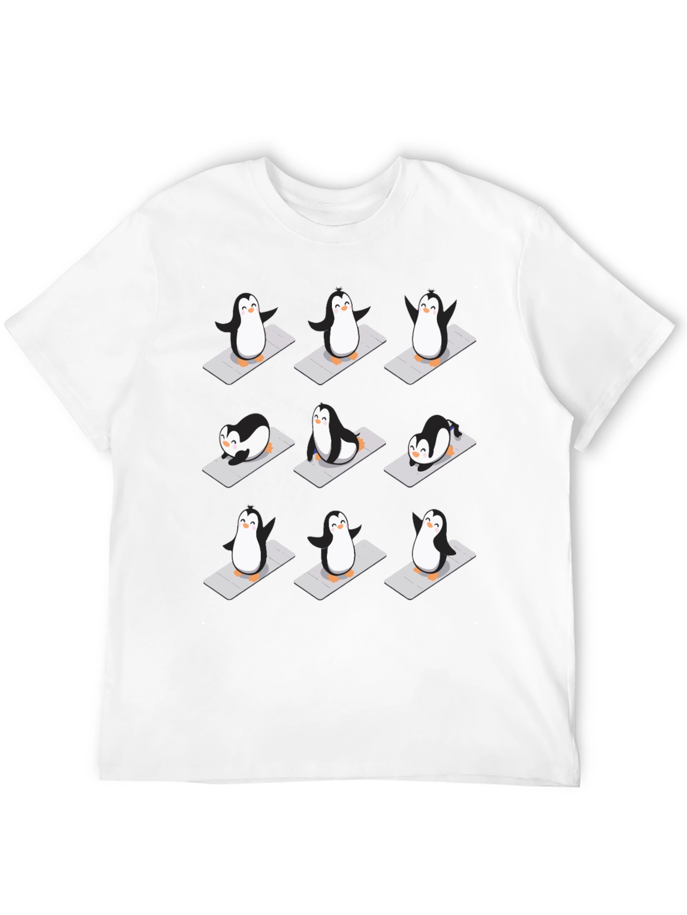 Yoga Penguin T-Shirt - Black Cotton Tee
