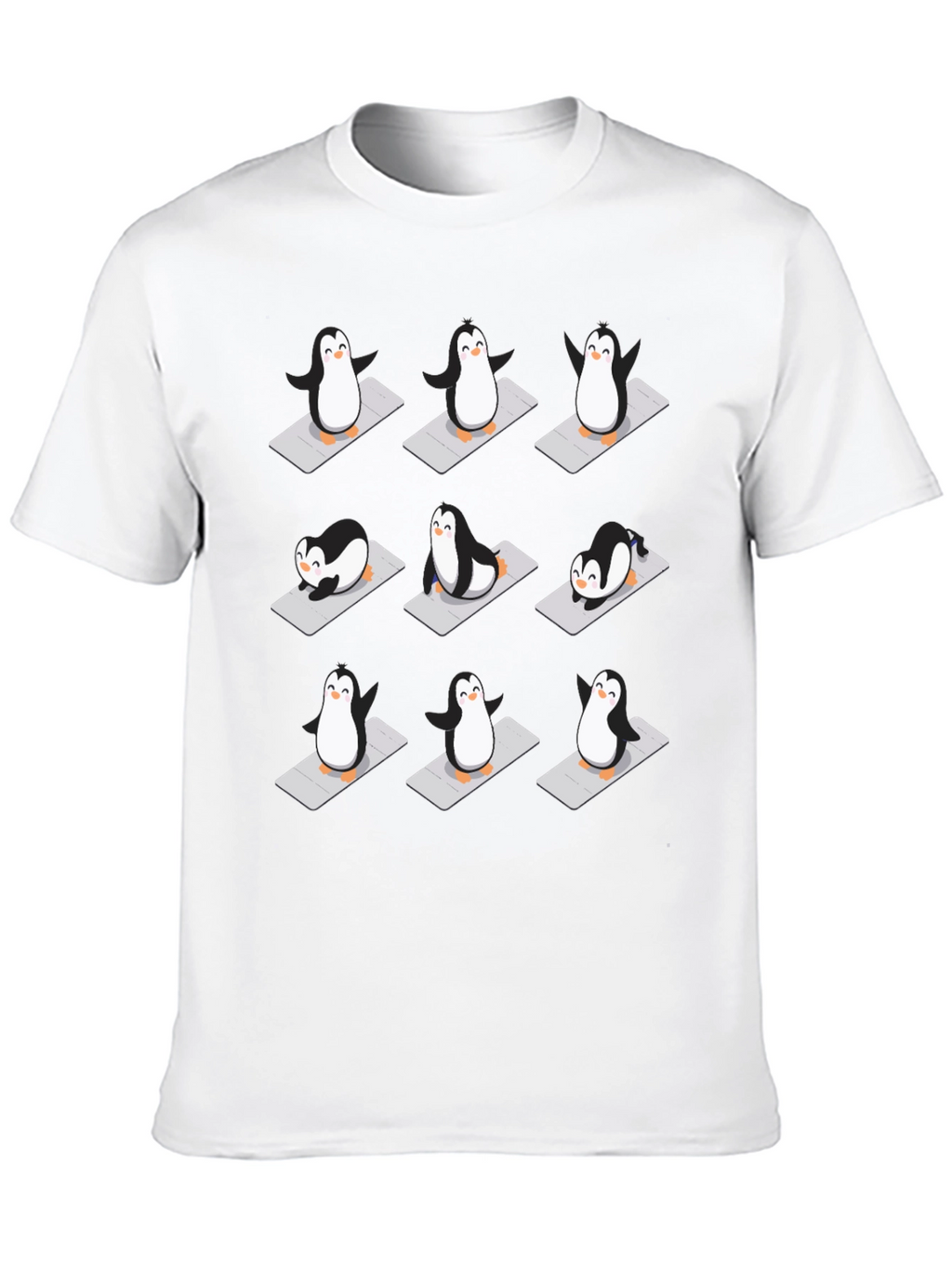 Yoga Penguin T-Shirt - Black Cotton Tee