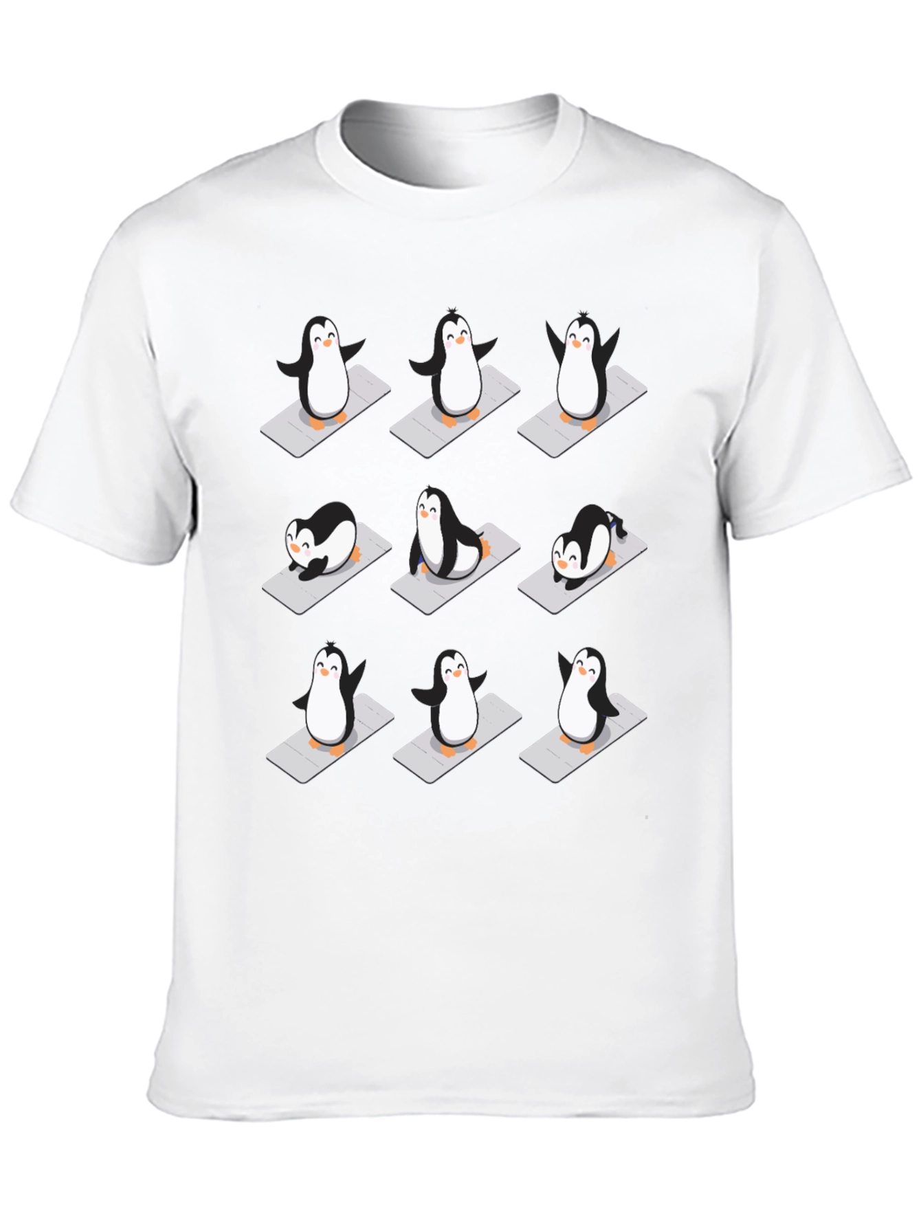 Yoga Penguin T-Shirt - Black Cotton Tee