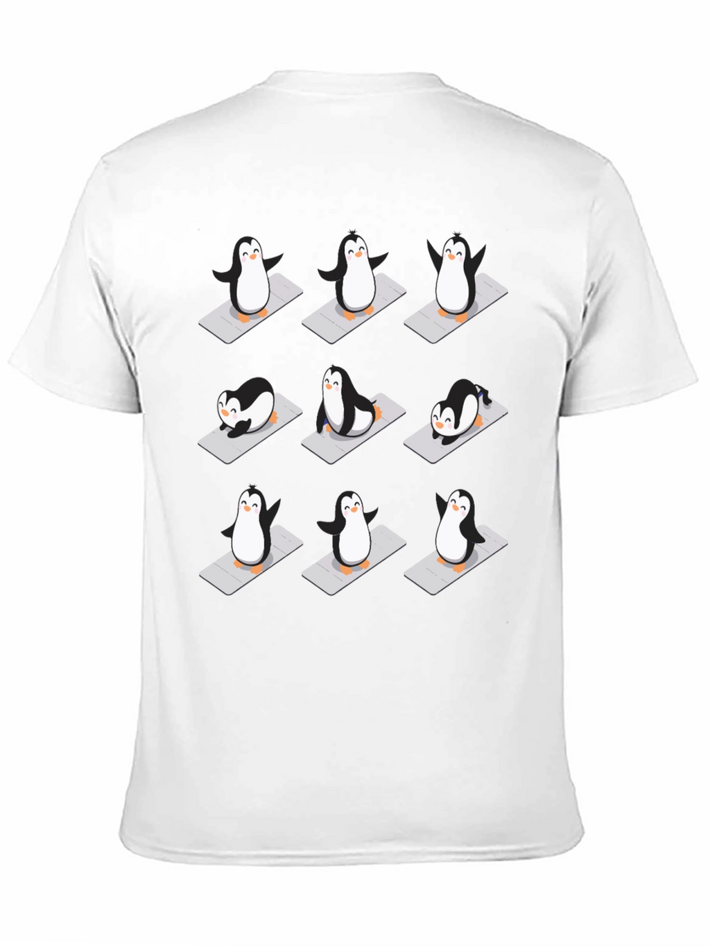 Yoga Penguin T-Shirt - Black Cotton Tee
