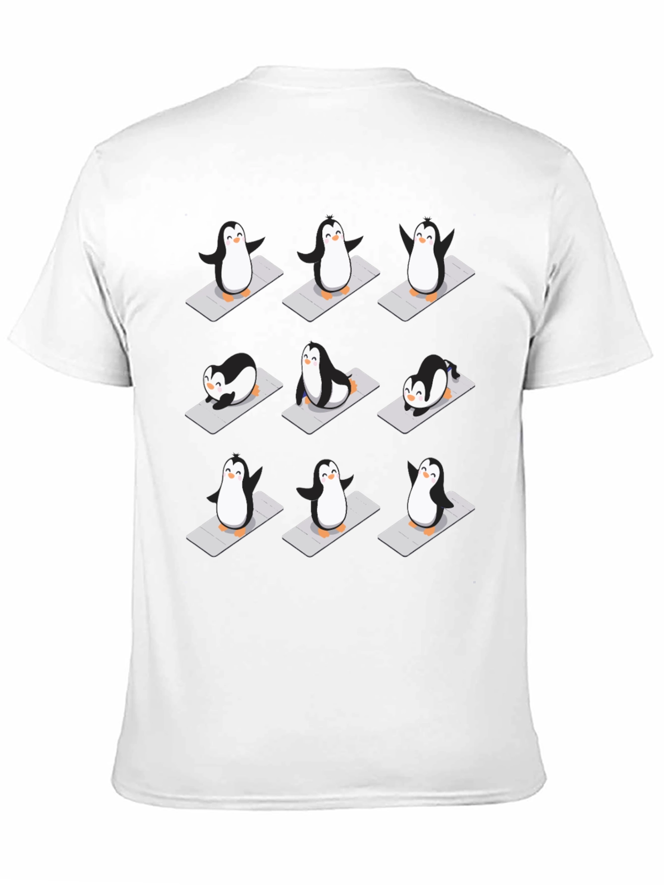 Yoga Penguin T-Shirt - Black Cotton Tee