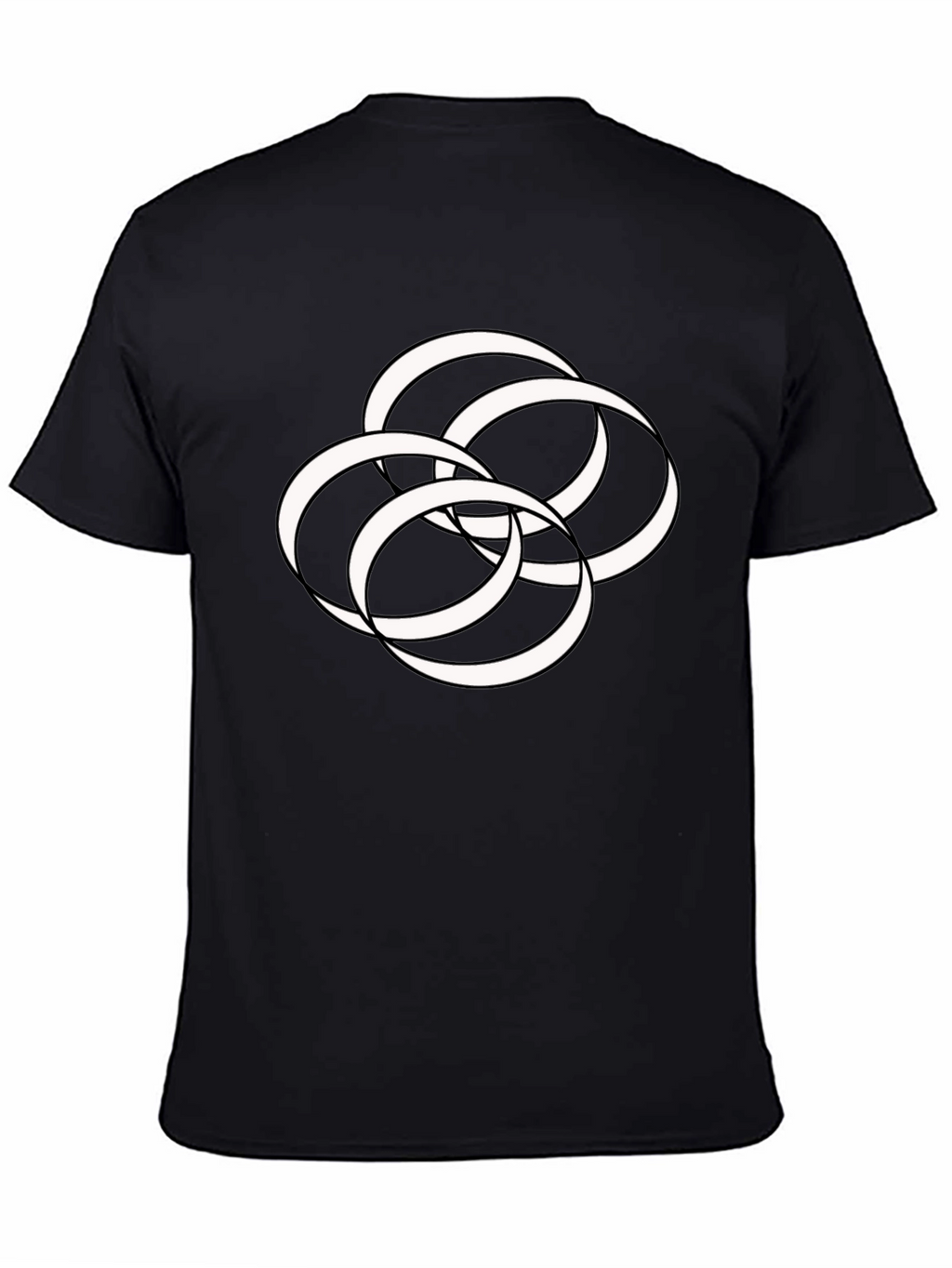 Abstract Interlocking Rings Graphic Tee - Modern Style