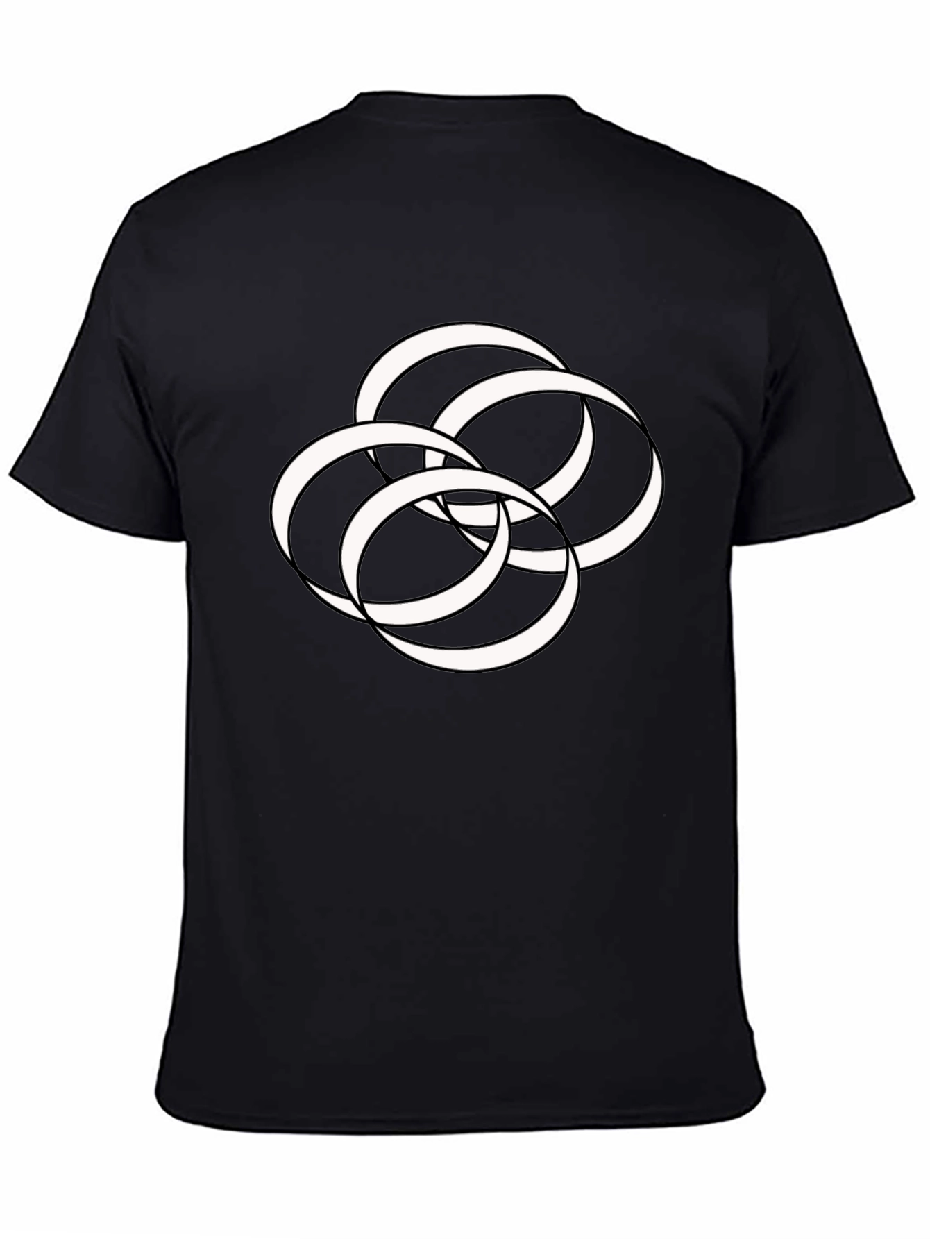 Abstract Interlocking Rings Graphic Tee - Modern Style