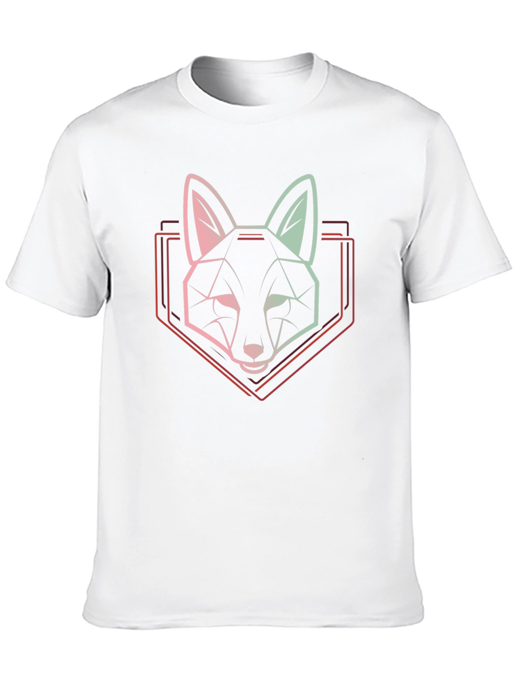 Geometric Fox Graphic Tee - Modern Animal Design