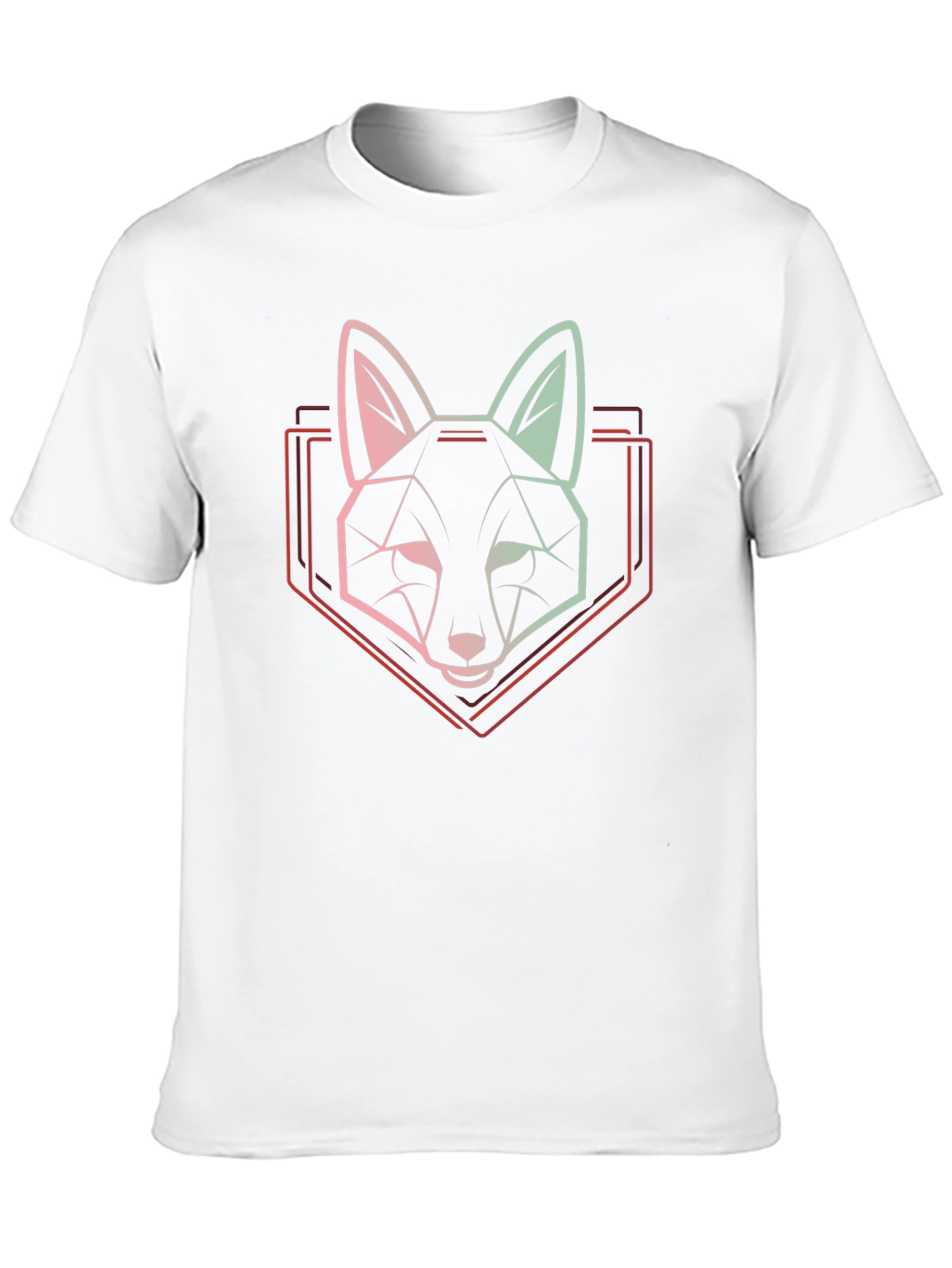 Geometric Fox Graphic Tee - Modern Animal Design