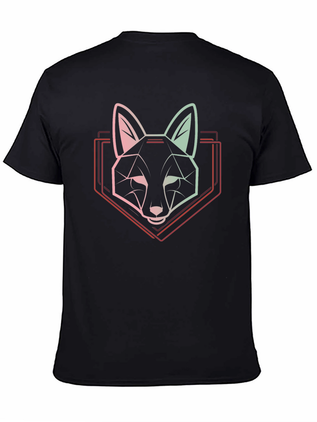 Geometric Fox Graphic Tee - Modern Animal Design