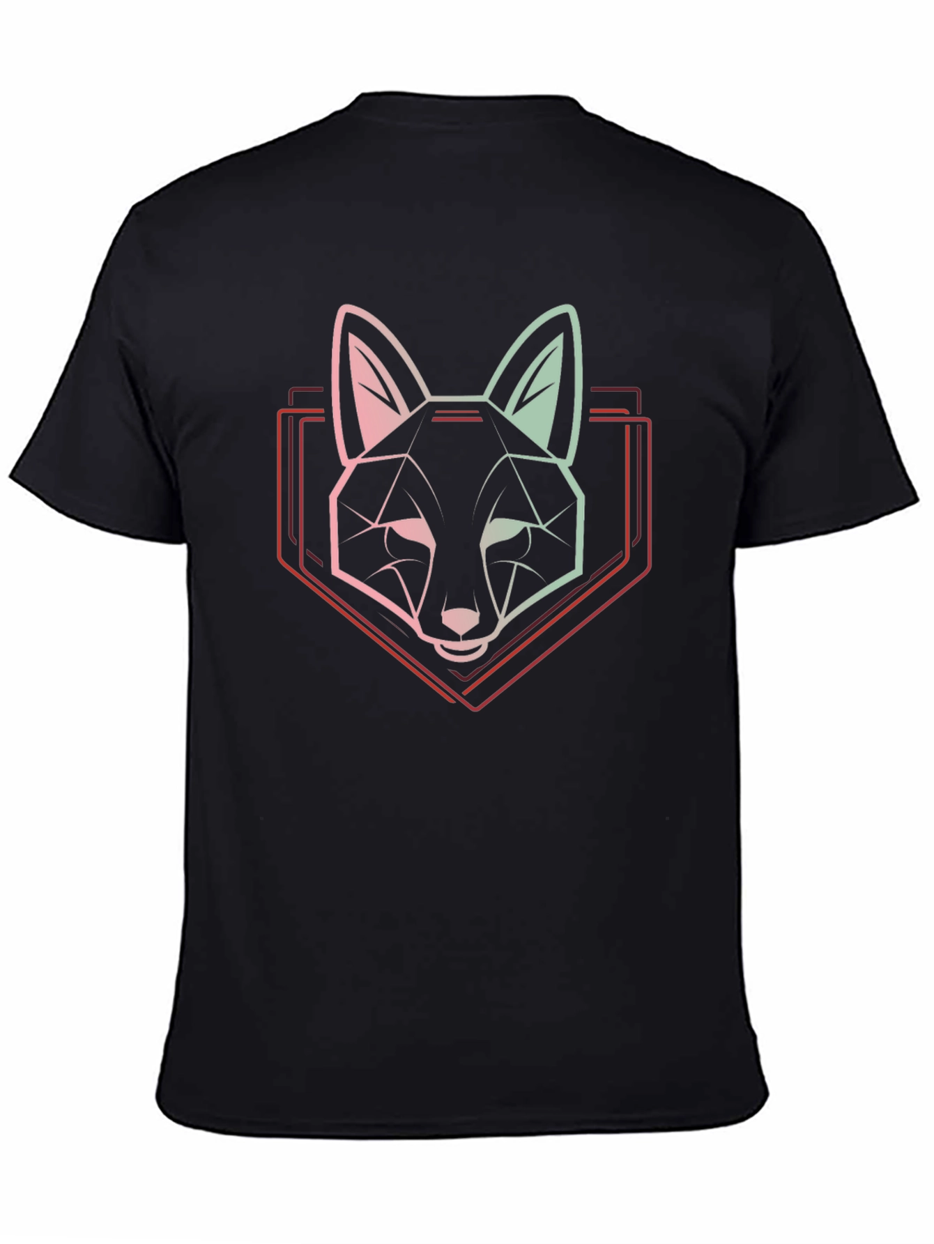 Geometric Fox Graphic Tee - Modern Animal Design