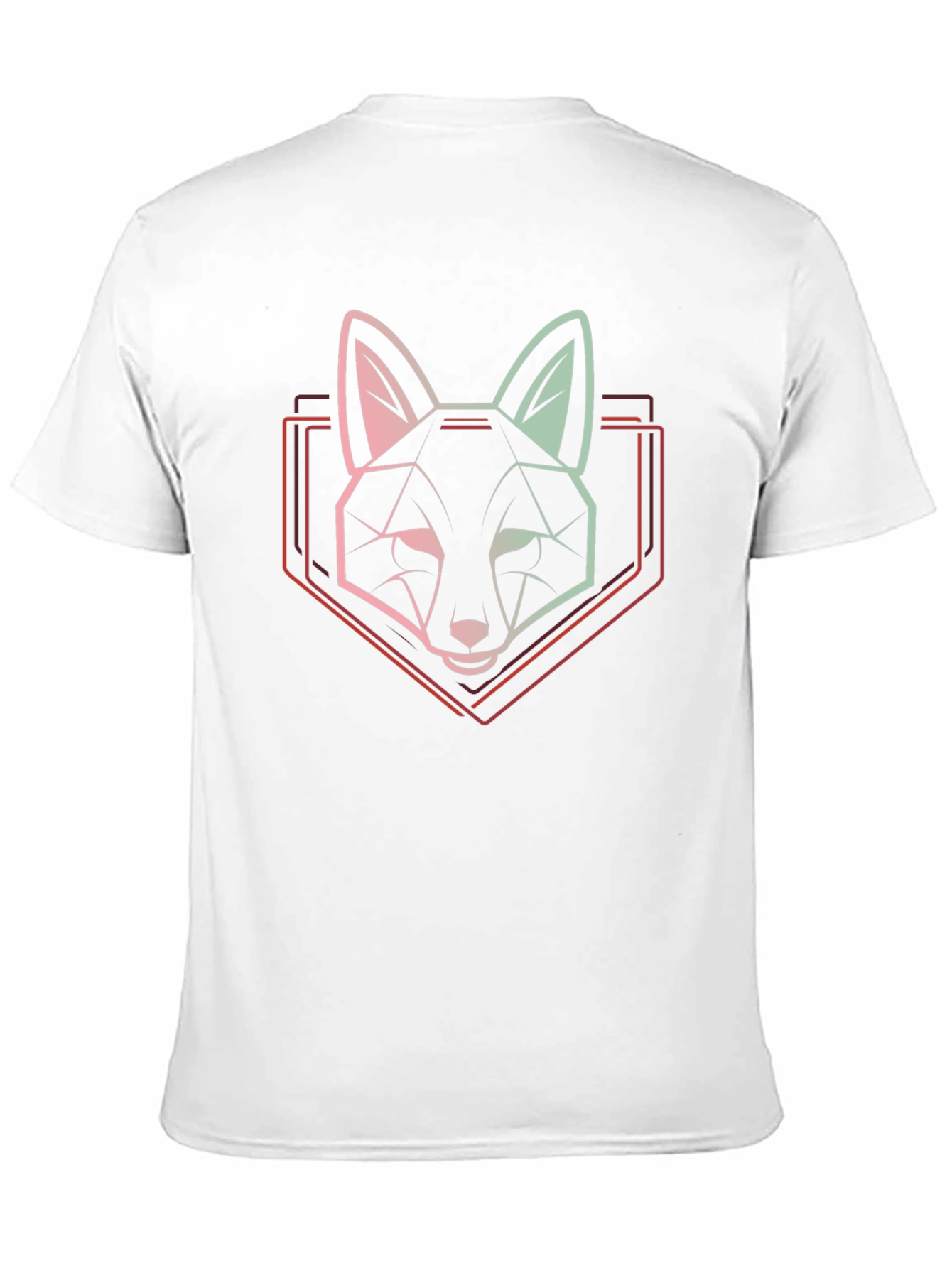 Geometric Fox Graphic Tee - Modern Animal Design