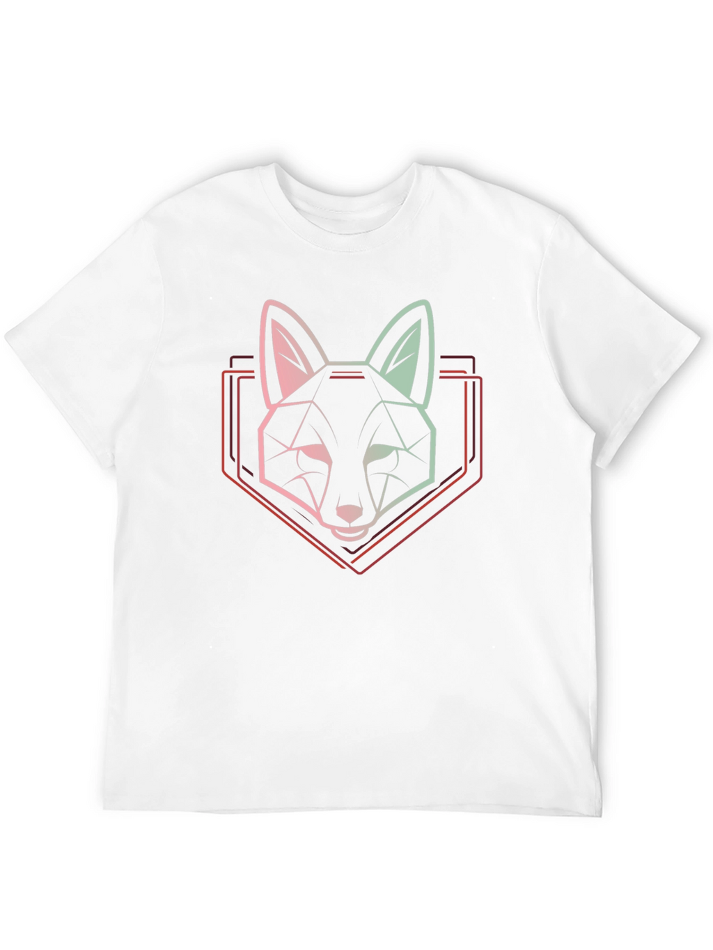 Geometric Fox Graphic Tee - Modern Animal Design