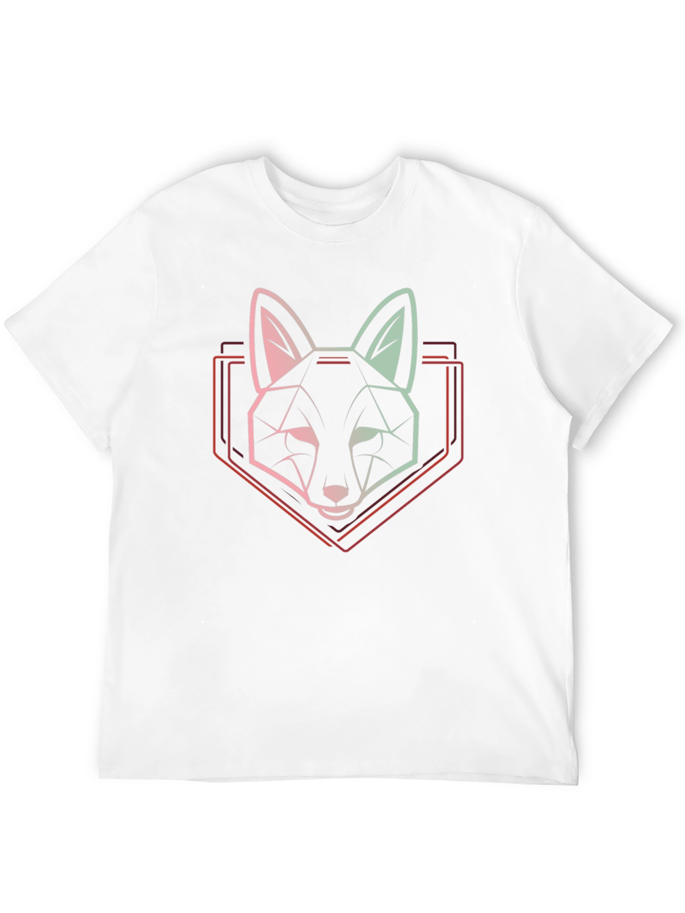Geometric Fox Graphic Tee - Modern Animal Design