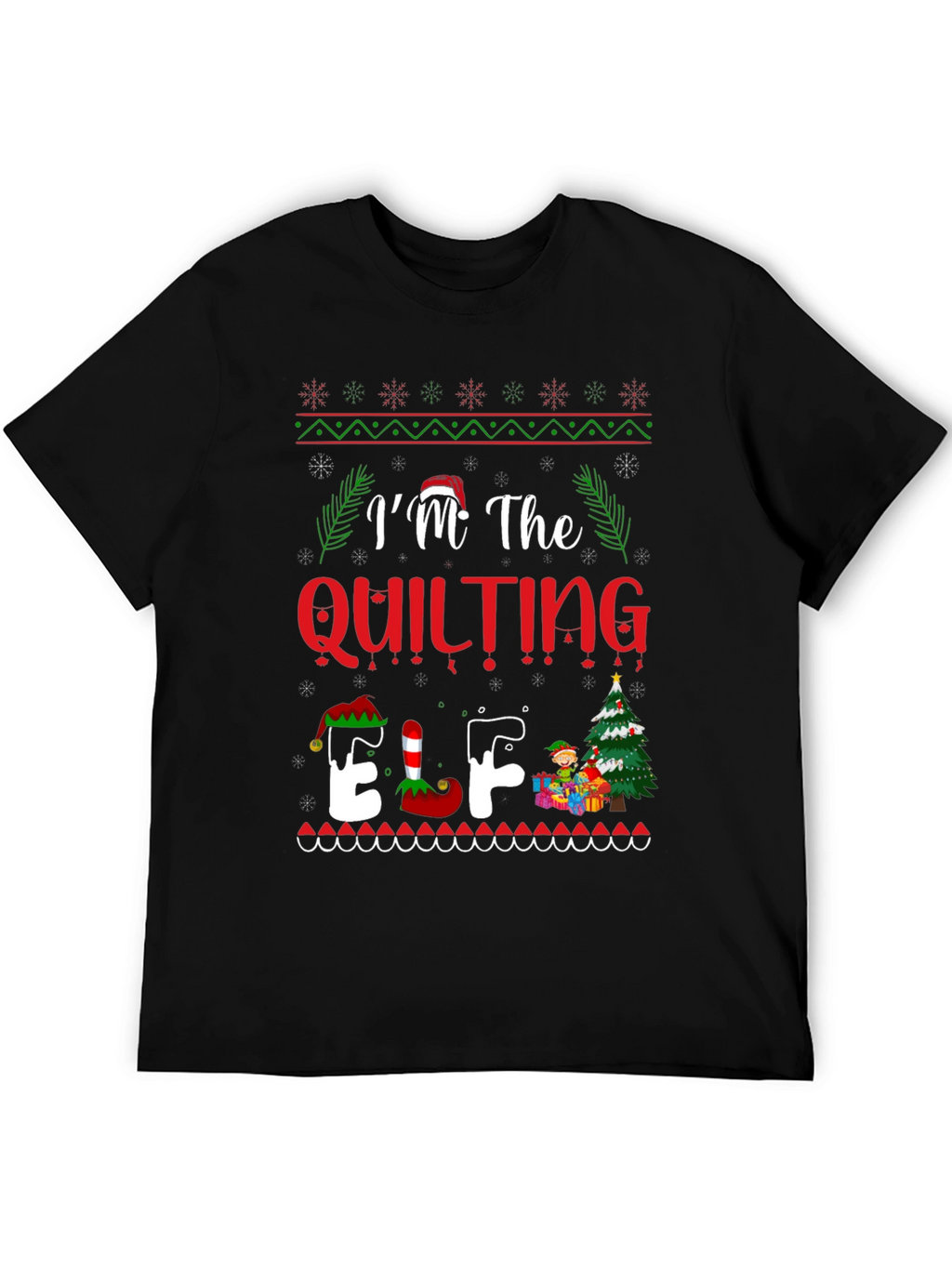 Quilting Elf Christmas T-Shirt