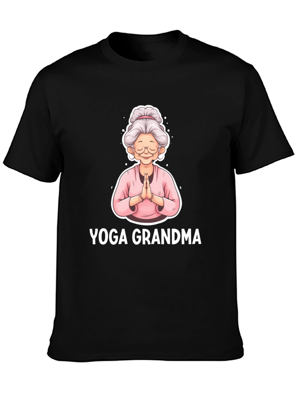 Yoga Grandma Black T-Shirt