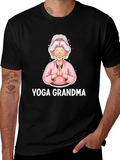 Yoga Grandma Black T-Shirt