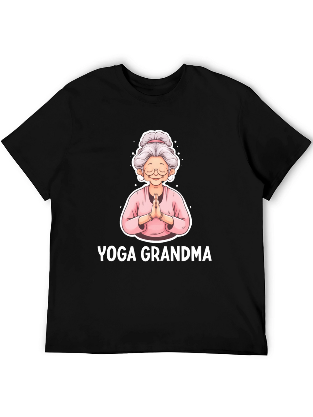 Yoga Grandma Black T-Shirt
