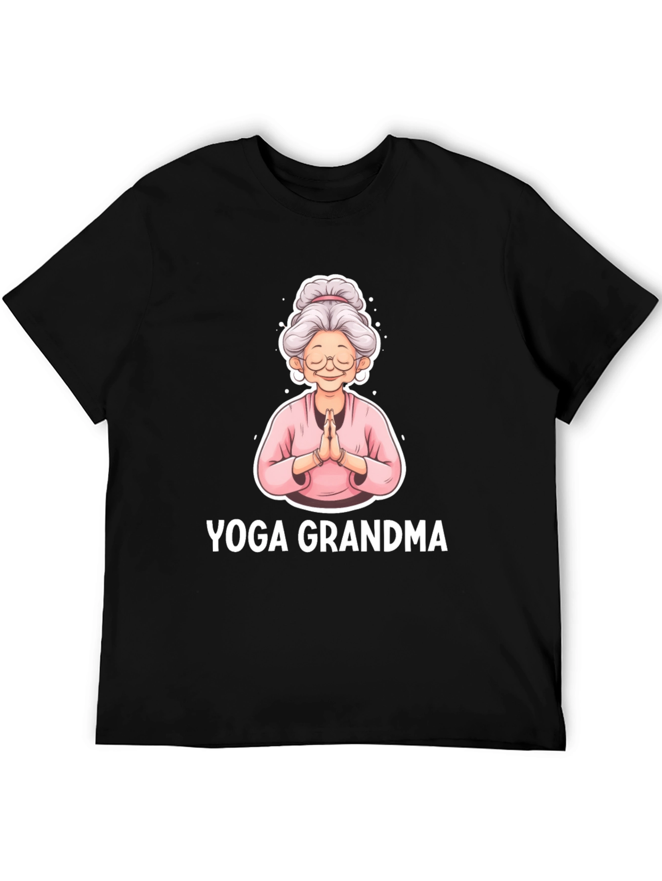Yoga Grandma Black T-Shirt