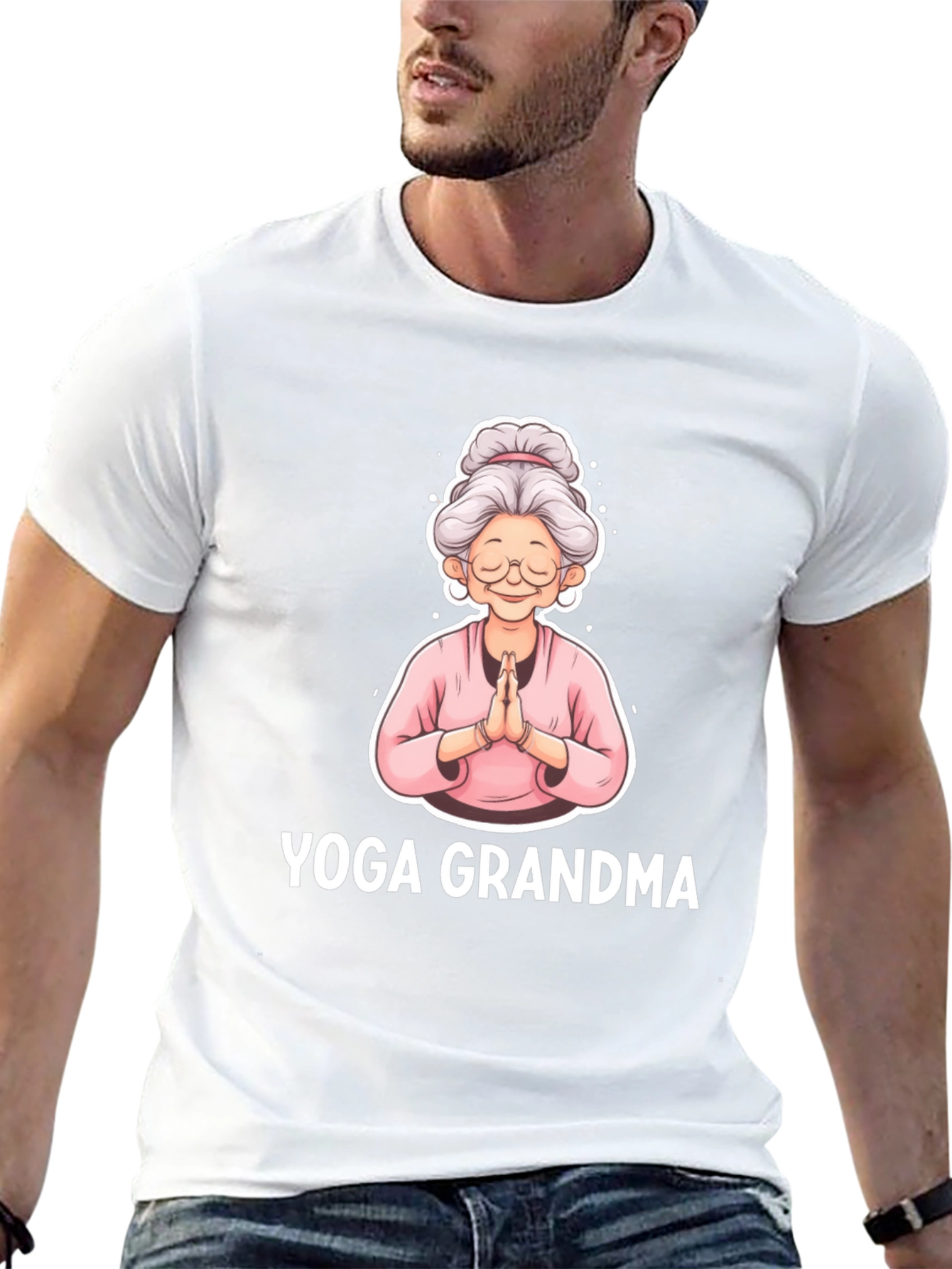 Yoga Grandma Black T-Shirt