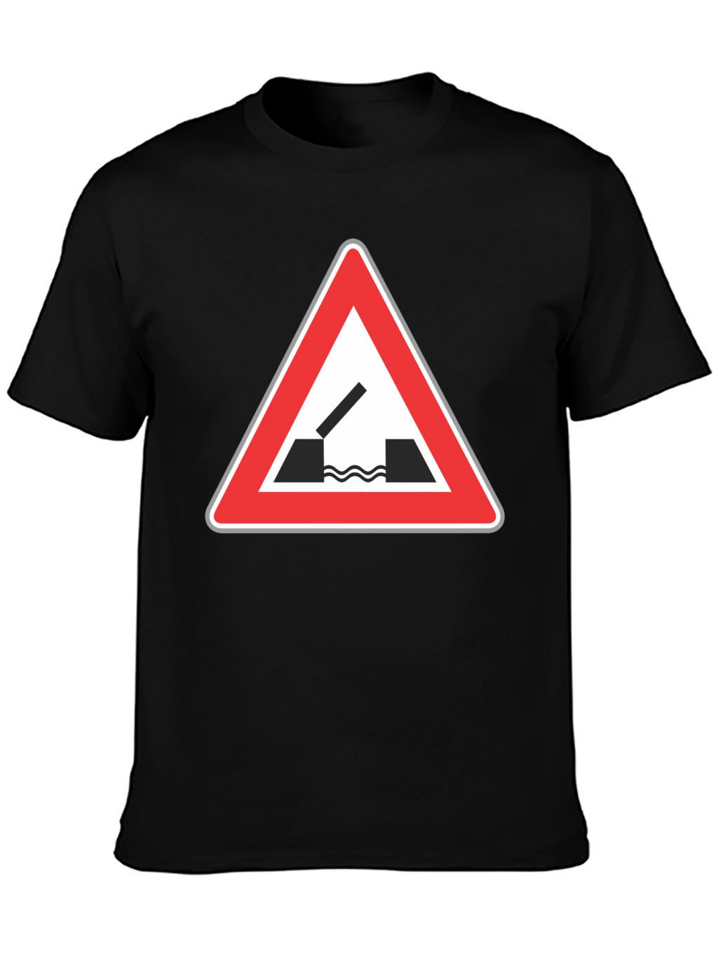 Black T-Shirt with Opening Bridge Sign