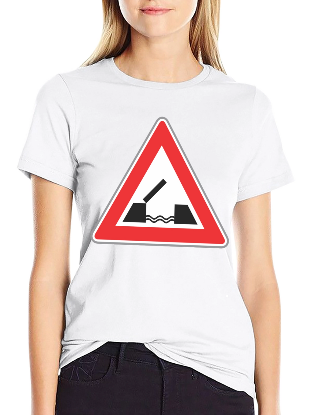 Black T-Shirt with Opening Bridge Sign