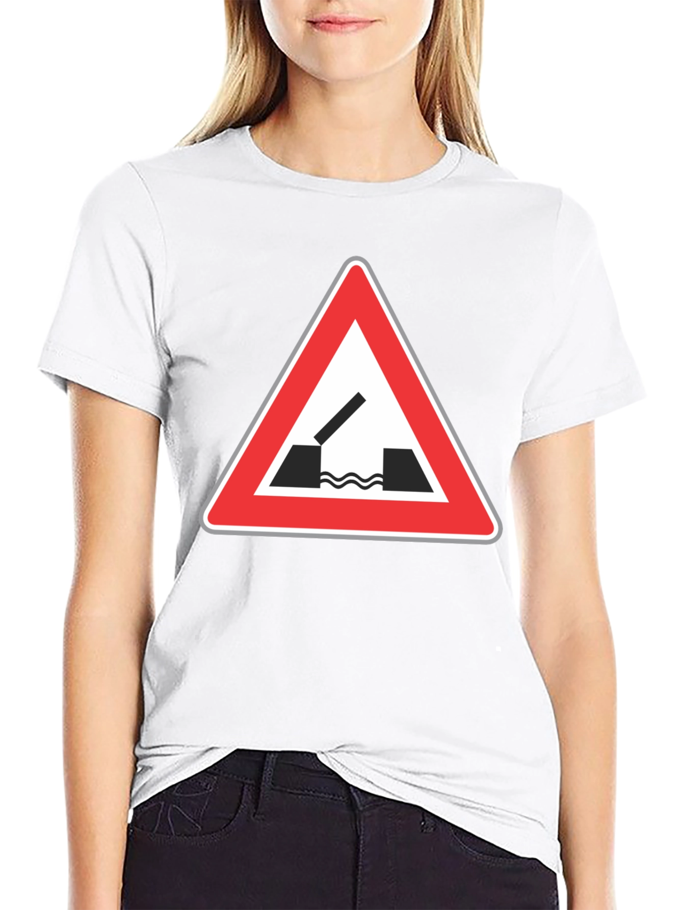 Black T-Shirt with Opening Bridge Sign