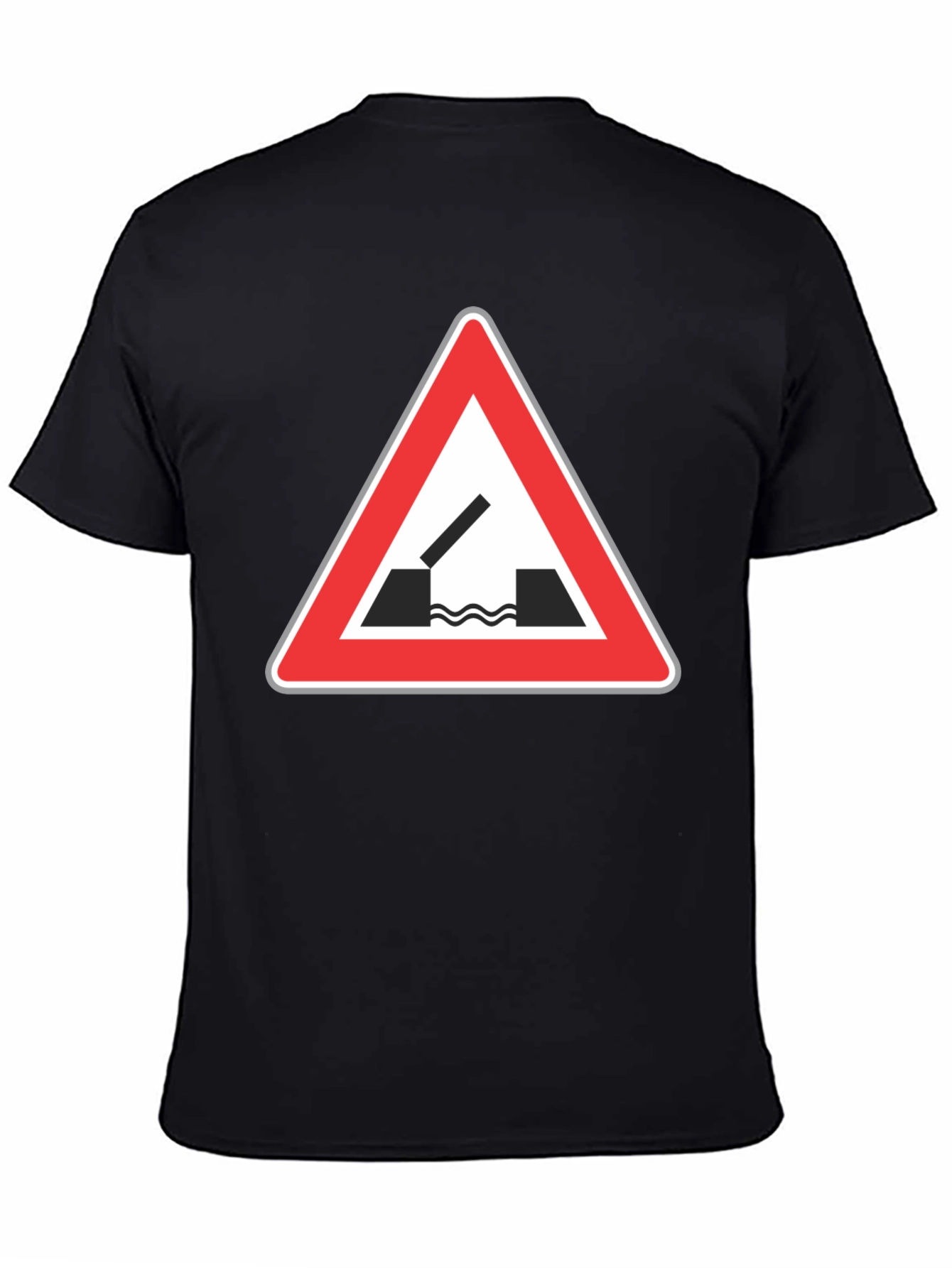 Black T-Shirt with Opening Bridge Sign