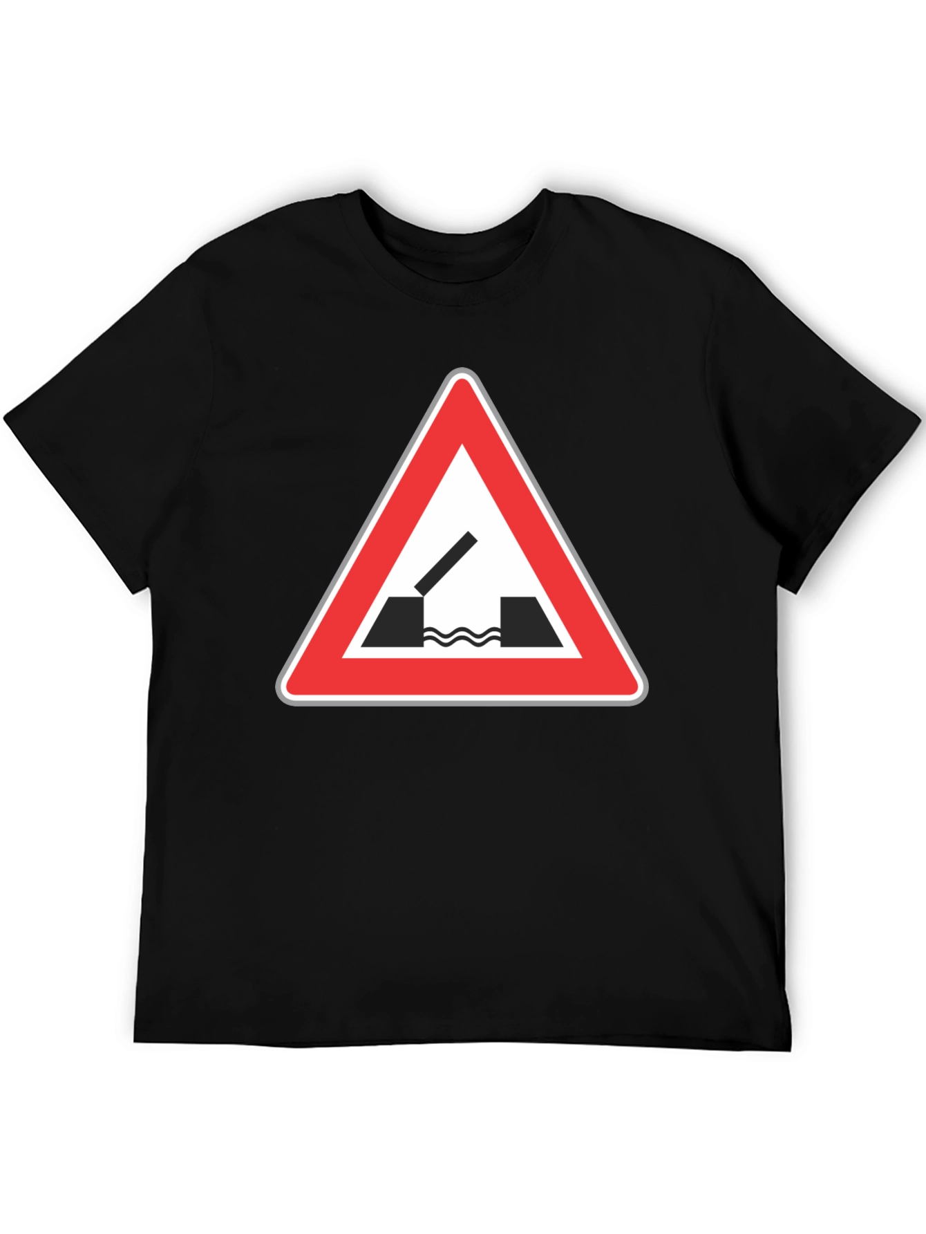 Black T-Shirt with Opening Bridge Sign