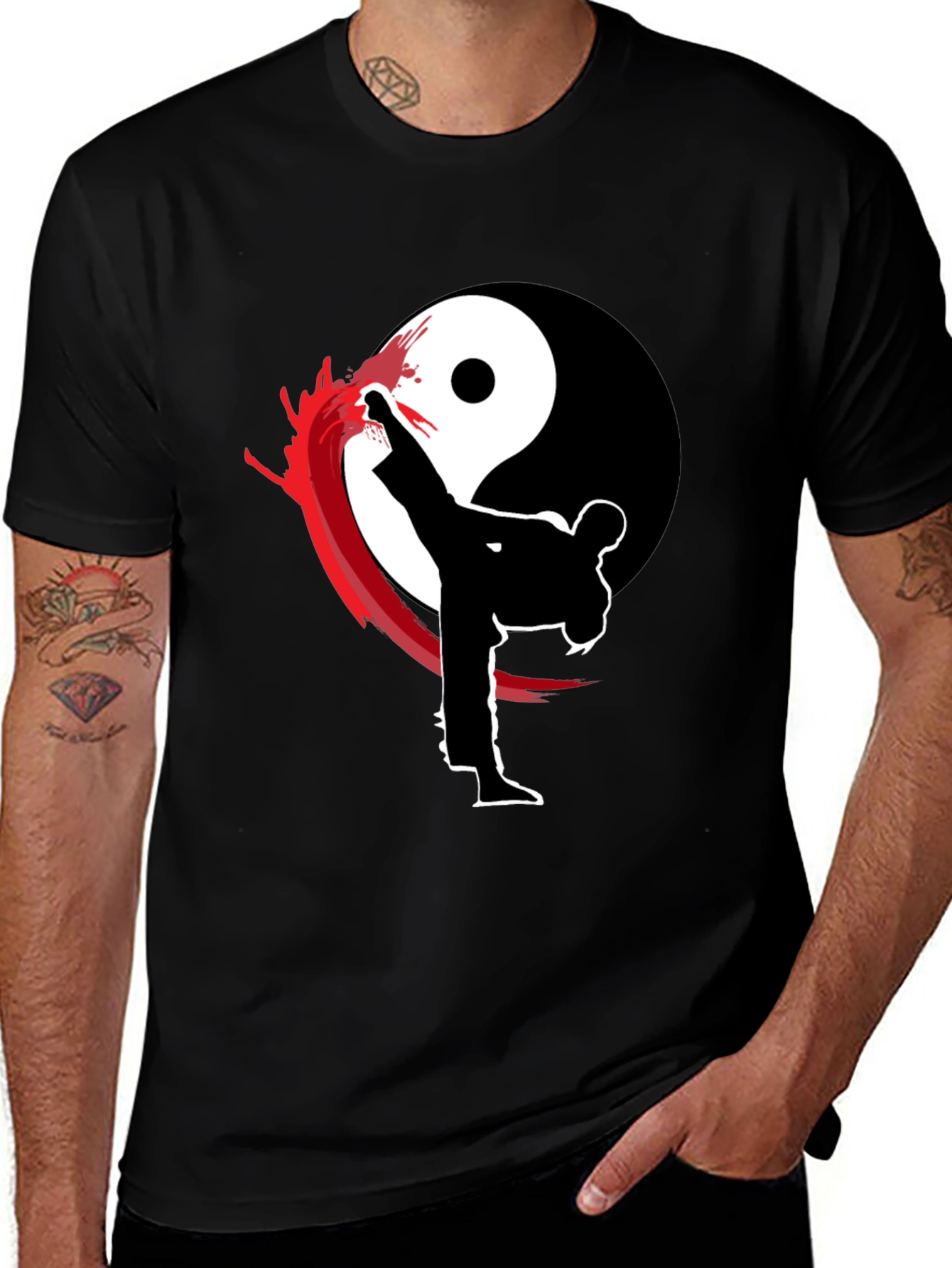 Yin Yang Martial Arts Graphic T-Shirt