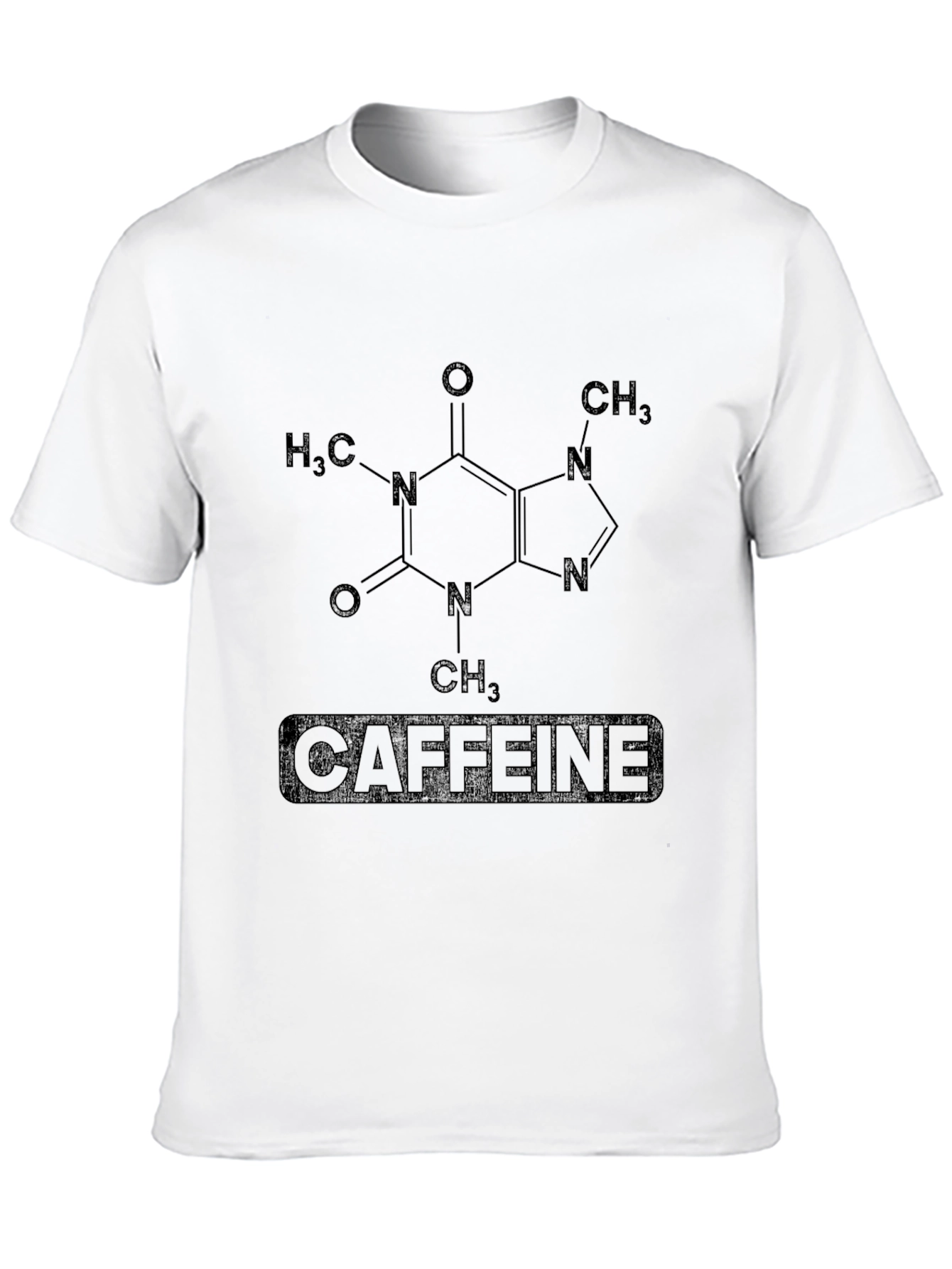 Caffeine Molecule Graphic Black T-Shirt