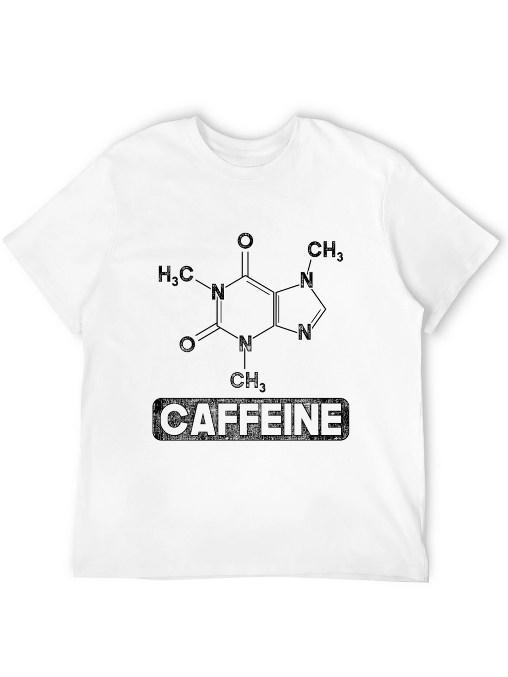 Caffeine Molecule Graphic Black T-Shirt