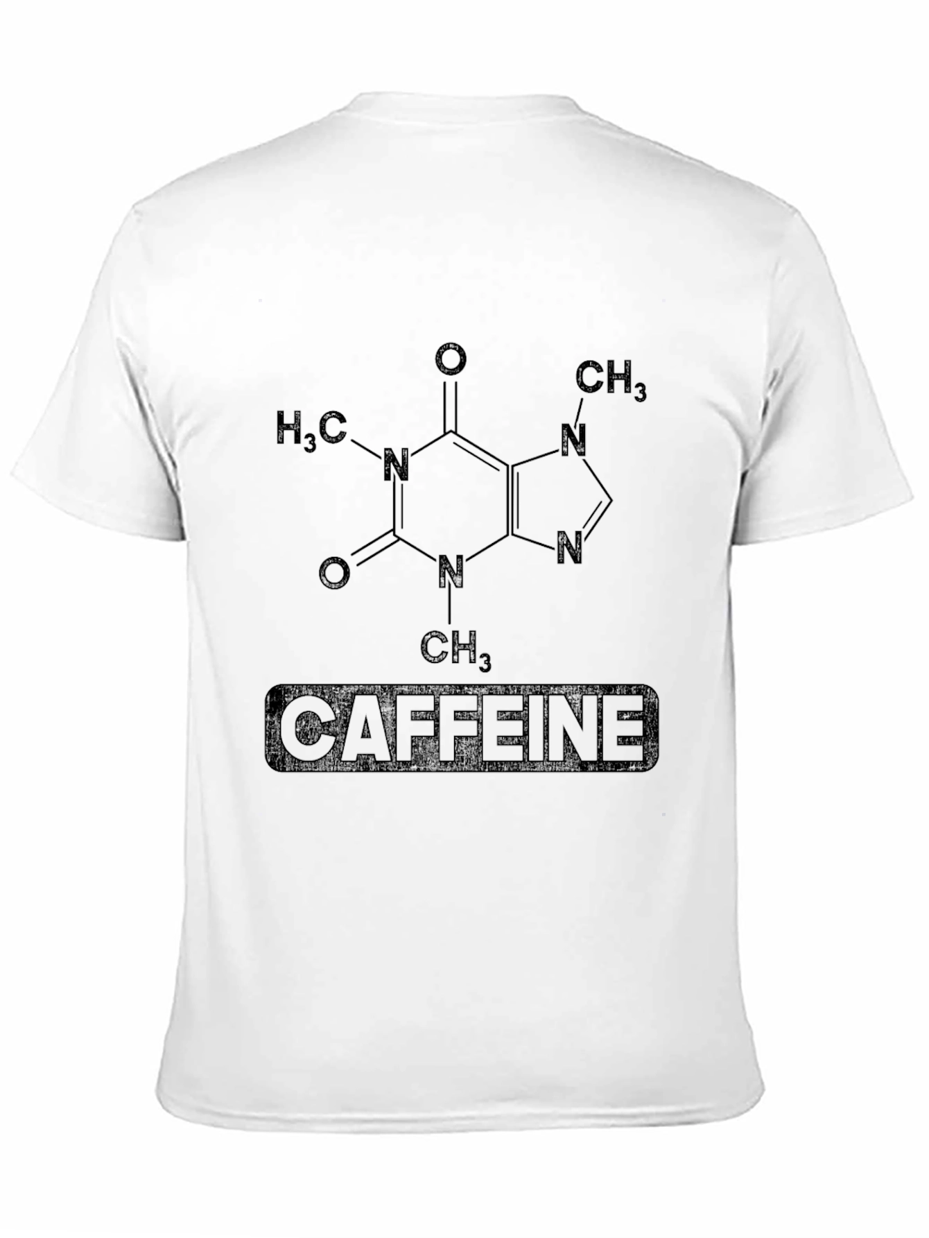 Caffeine Molecule Graphic Black T-Shirt