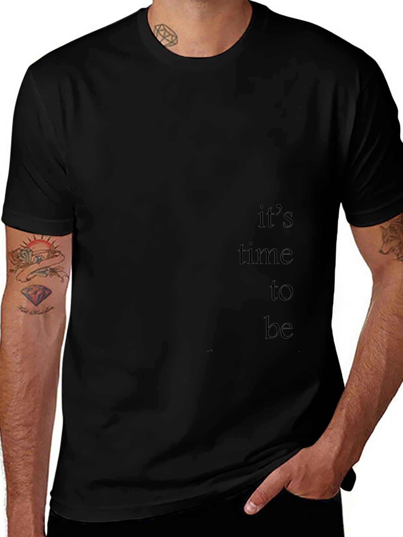 Black Its Time to Be Graphic Tee