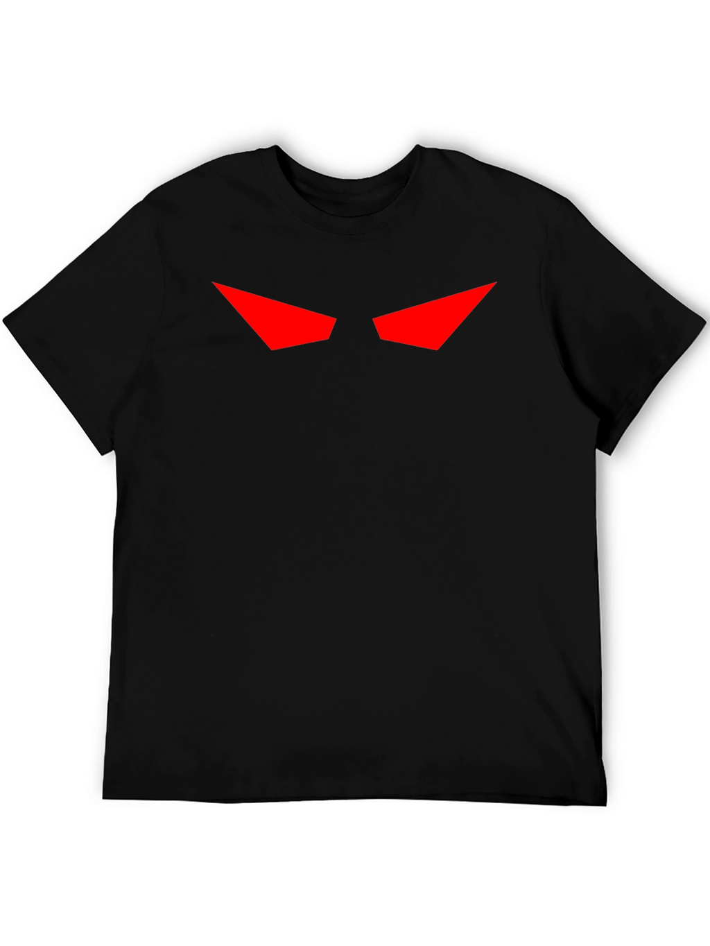 Mens Black T-Shirt with Red Eyes Graphic