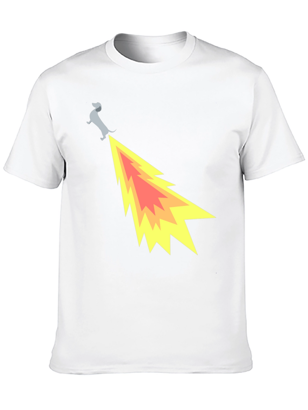 Funny Dachshund Dog Flame Tail T-Shirt