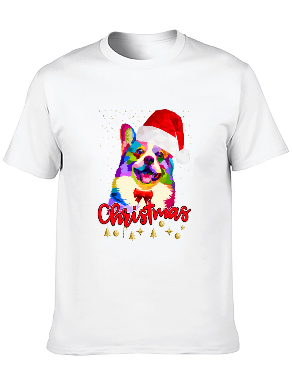 Christmas Corgi Dog Santa Hat T-Shirt