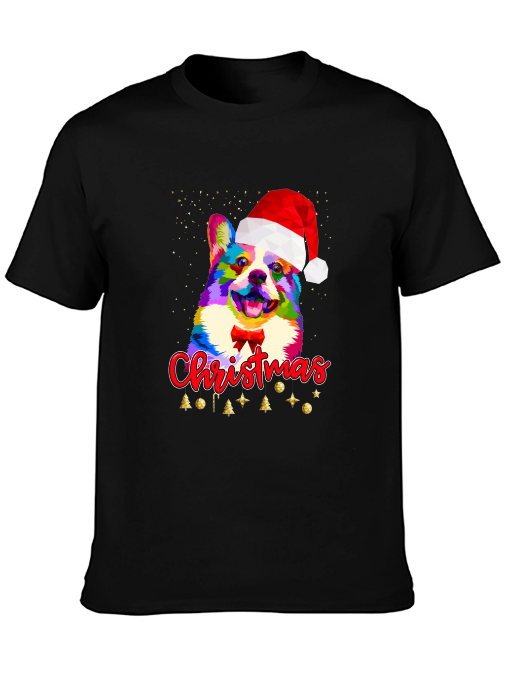 Christmas Corgi Dog Santa Hat T-Shirt