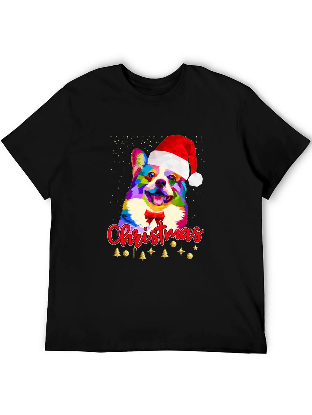 Christmas Corgi Dog Santa Hat T-Shirt