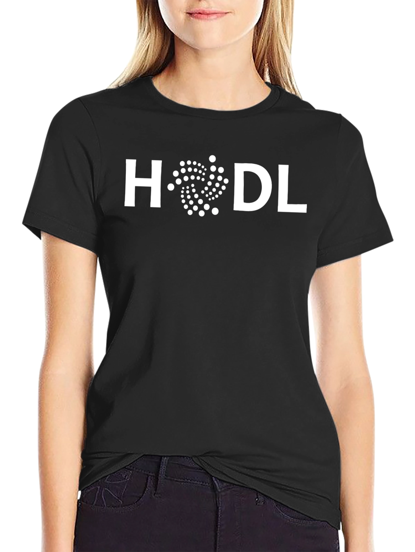 HODL IOTA Crypto T-Shirt - Black Cotton Tee