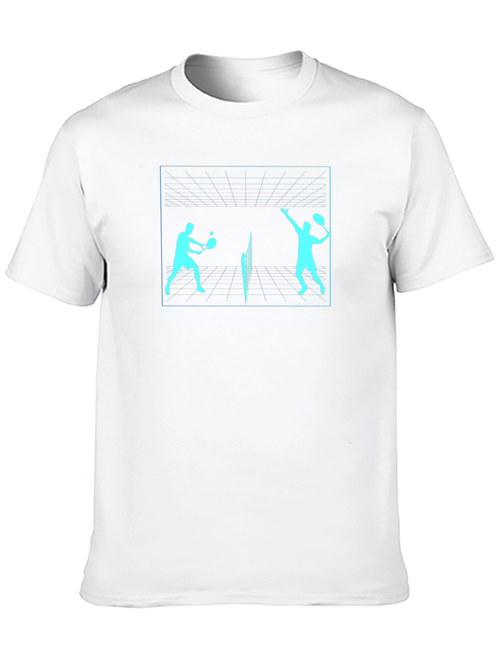 Tennis Players Graphic Tee - Black