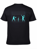 Tennis Players Graphic Tee - Black