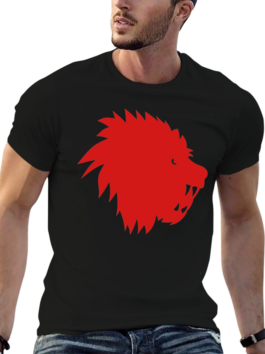 Red Lion Graphic Black T-Shirt