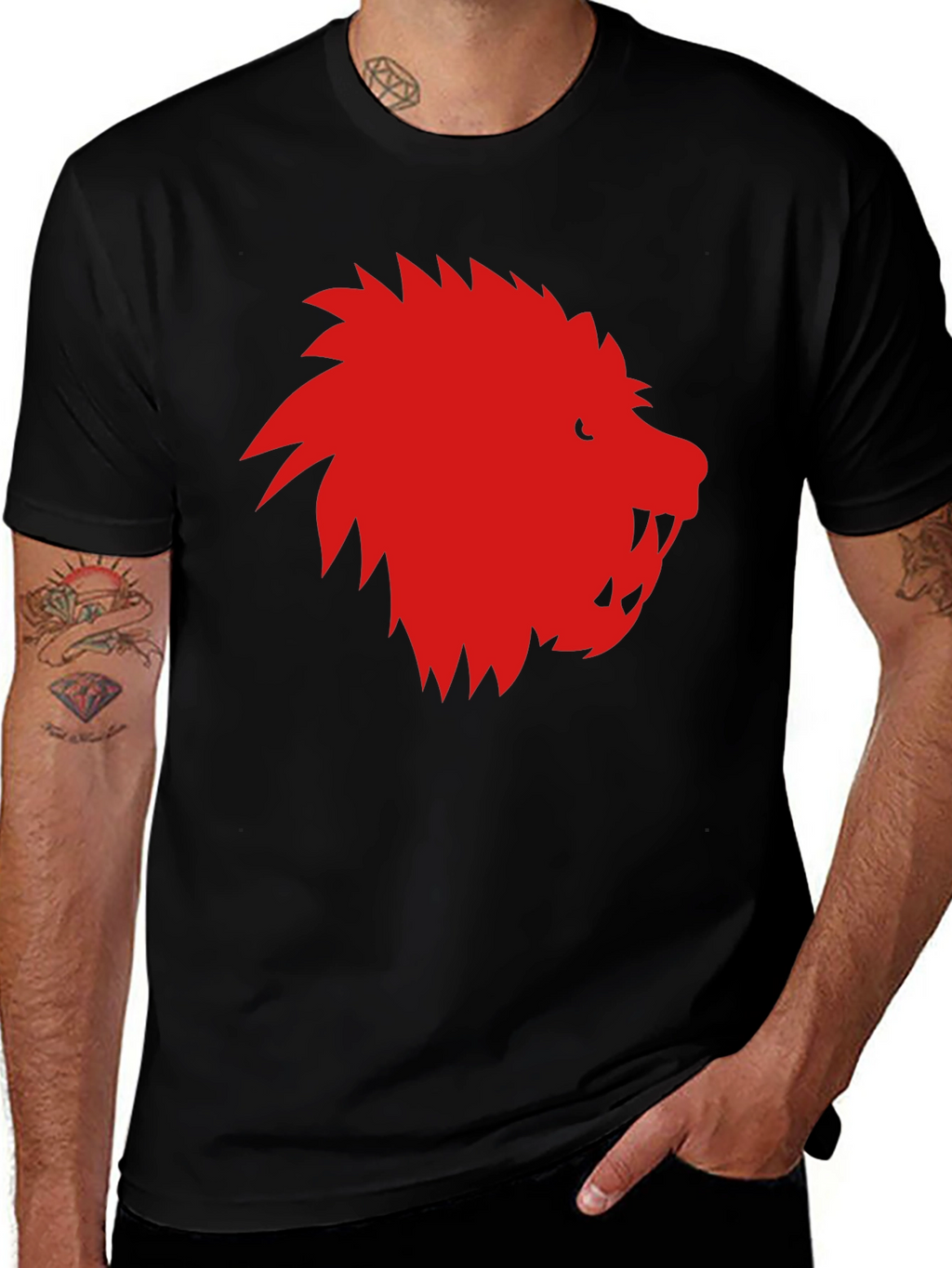 Red Lion Graphic Black T-Shirt