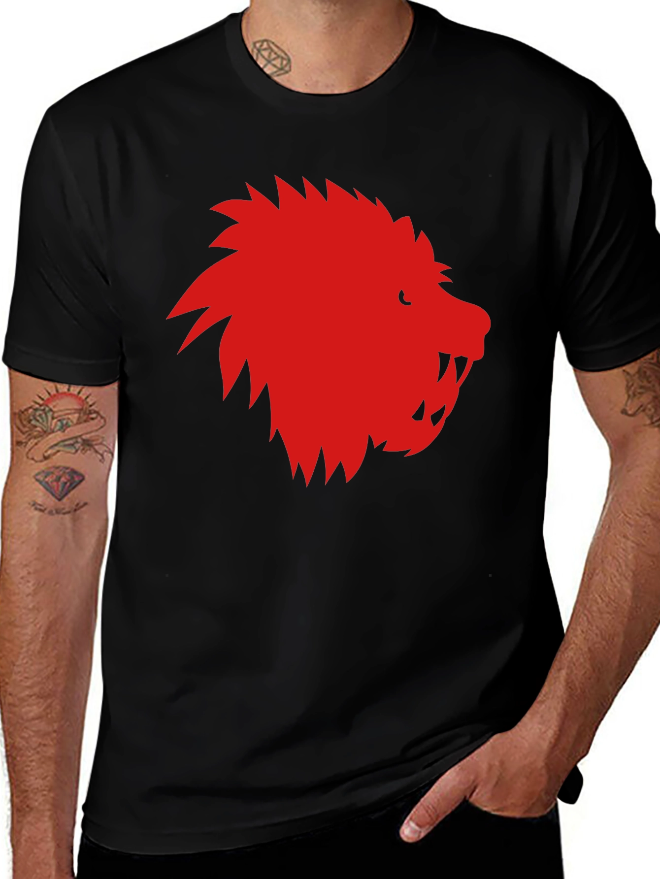 Red Lion Graphic Black T-Shirt