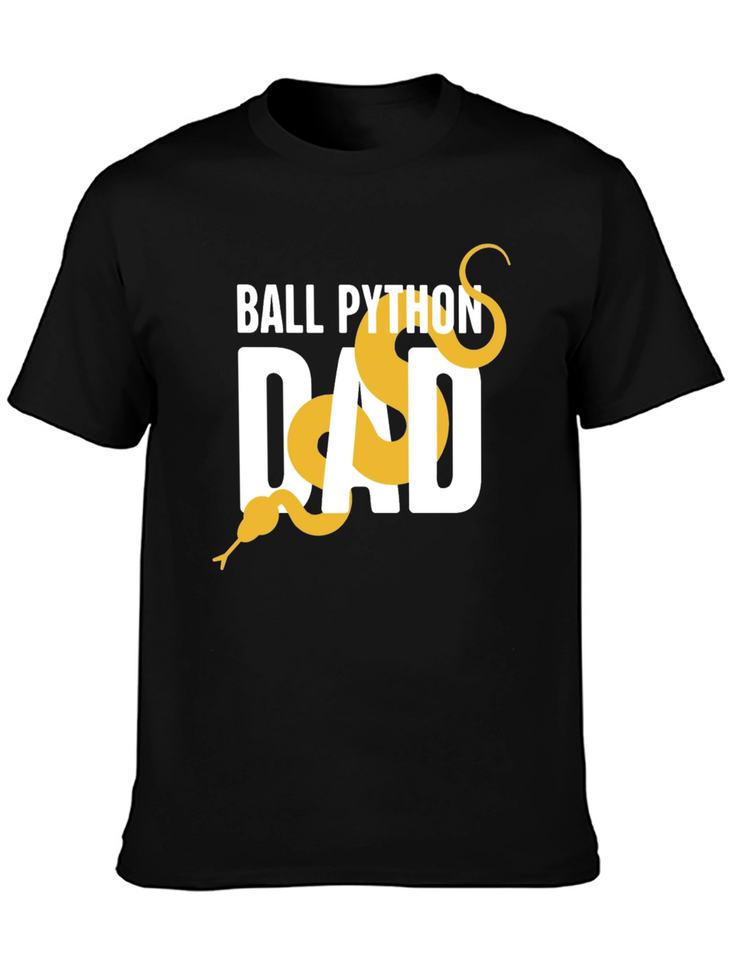 Ball Python Dad Graphic Tee - Black Cotton T-Shirt