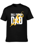 Ball Python Dad Graphic Tee - Black Cotton T-Shirt