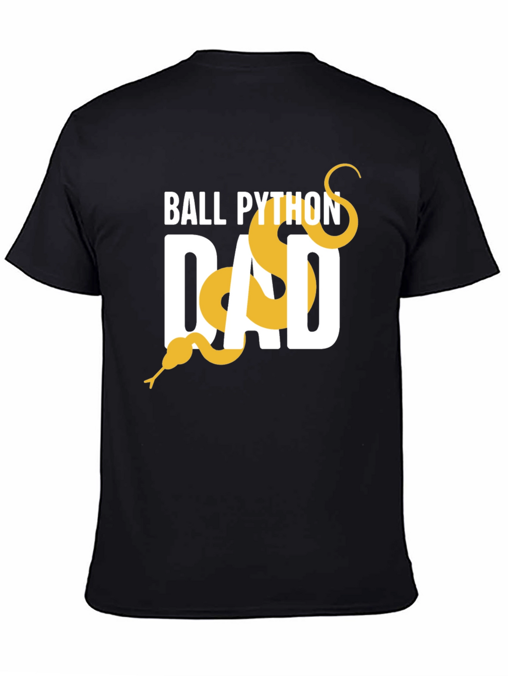 Ball Python Dad Graphic Tee - Black Cotton T-Shirt