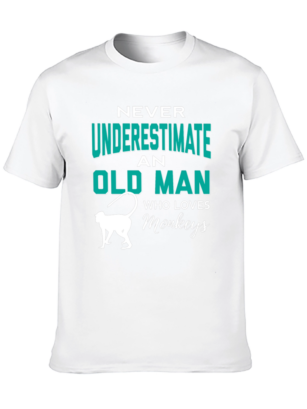 Never Underestimate Old Man Who Loves Monkeys T-Shirt