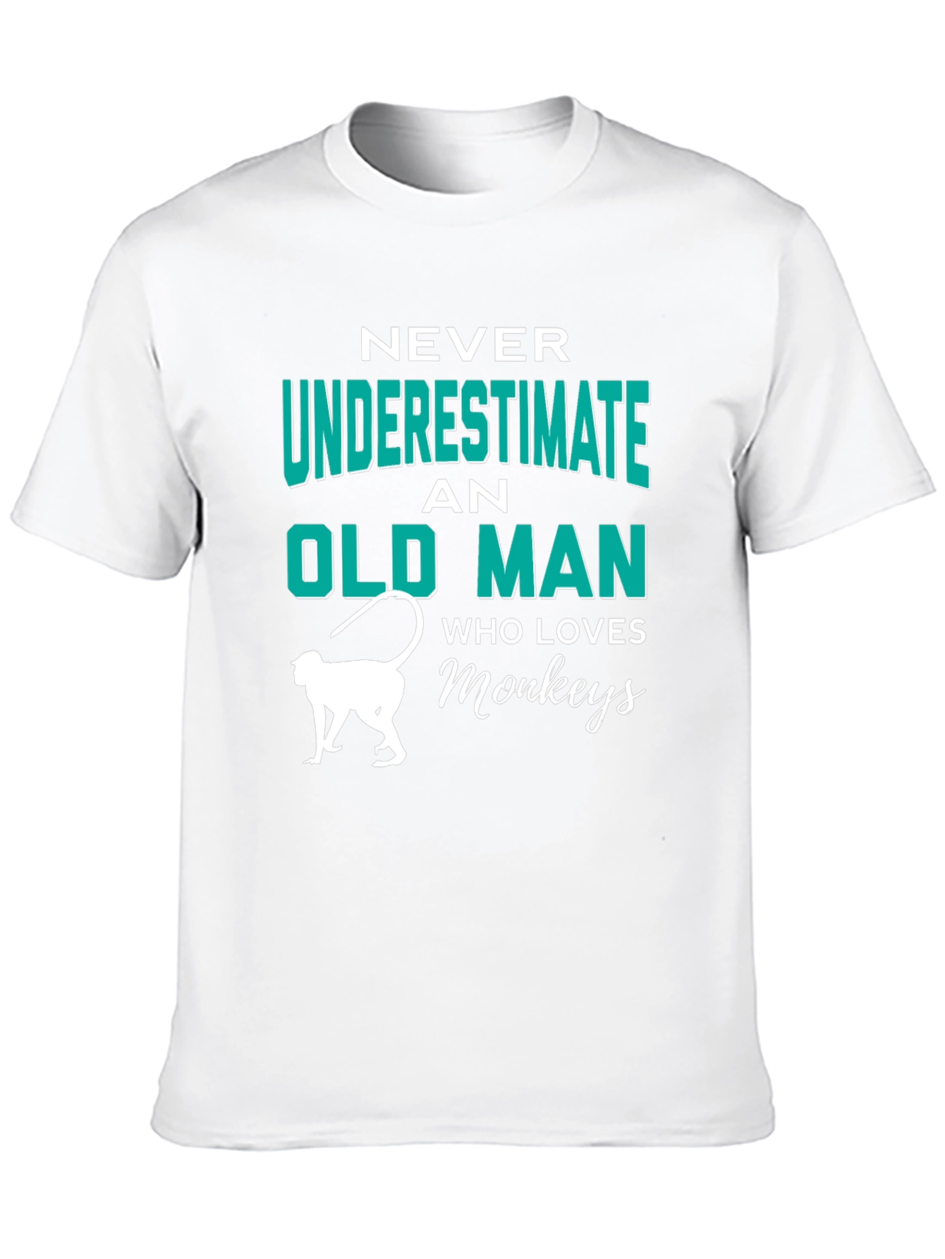 Never Underestimate Old Man Who Loves Monkeys T-Shirt