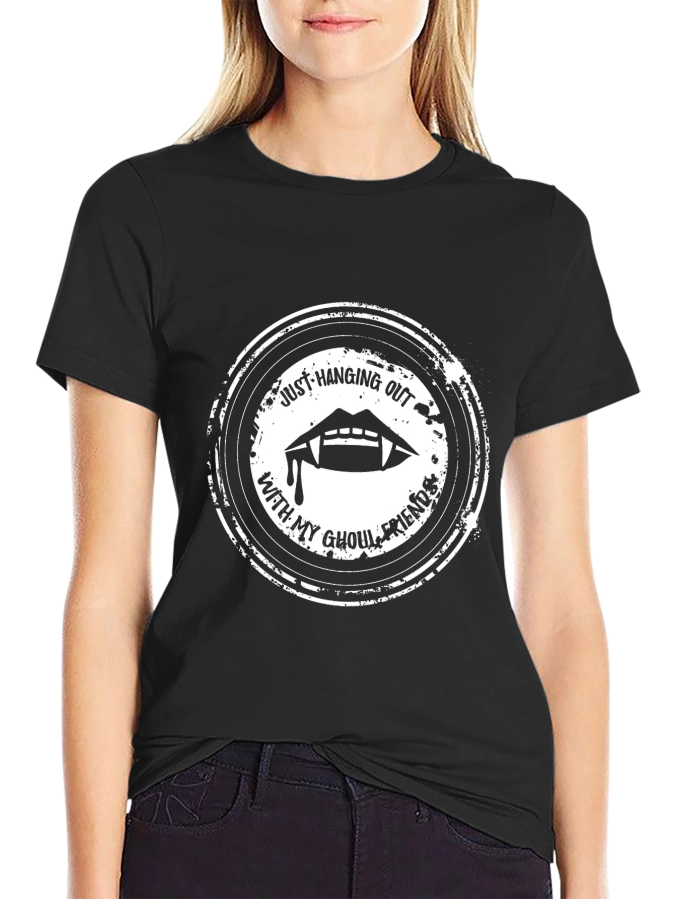 Ghoul Friends Graphic Tee - Halloween Shirt